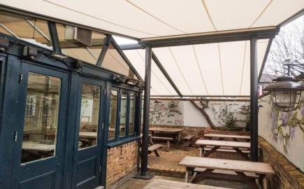 Terrace Awnings manufactured in London 